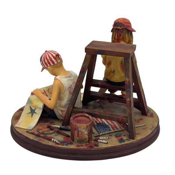 Patriotic Figurine By Demdaco Mama Says...God Bless America - Picture 4 of 5